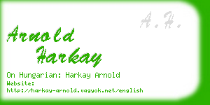 arnold harkay business card